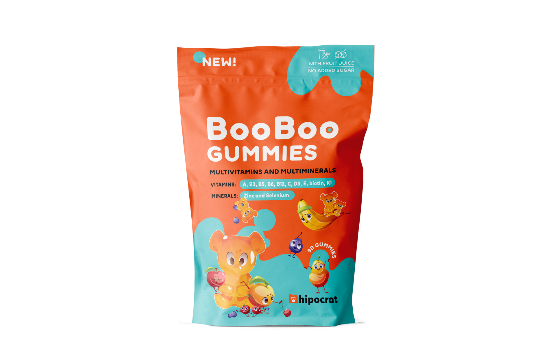 Hipocrat BooBoo kummikommid lastele, 90tk — Powder - product image