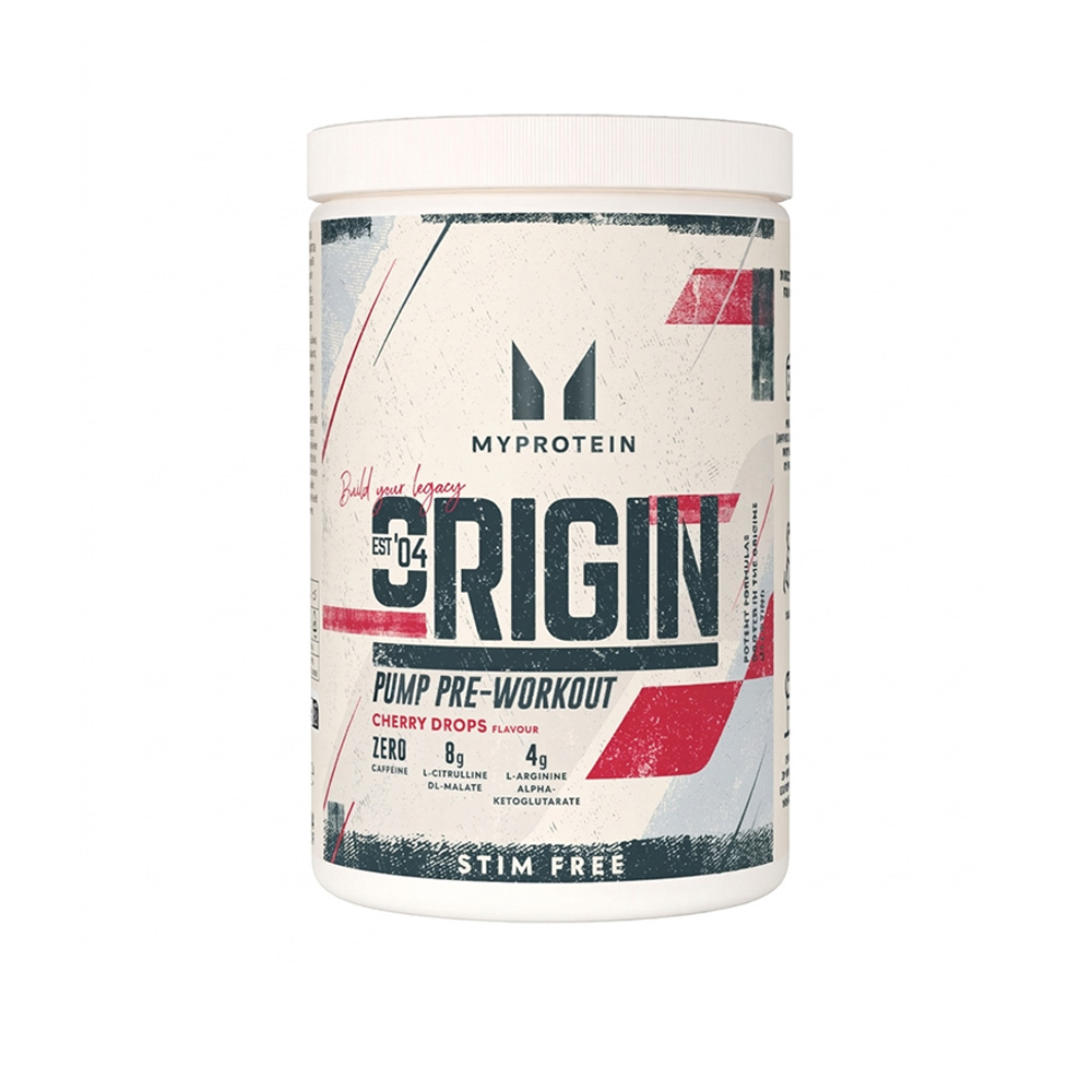MyProtein Origin Pre-workout stim free 600g Kirss — Cherry — Powder view 1
