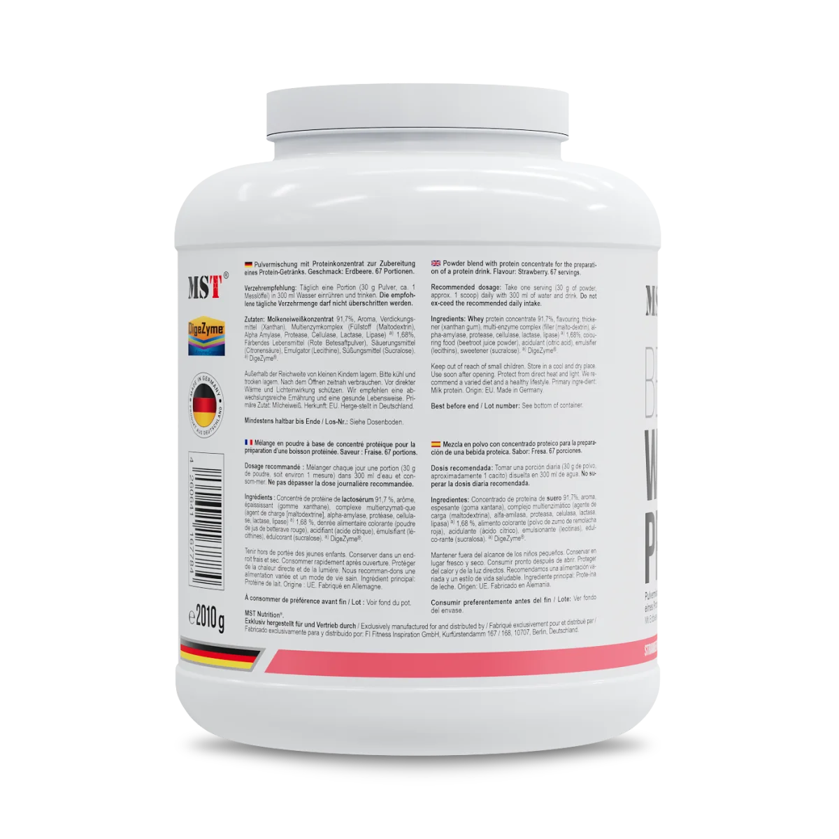 MST Protein Best Whey + Enzymes 2010g Maasikas — Strawberry — Powder view 3