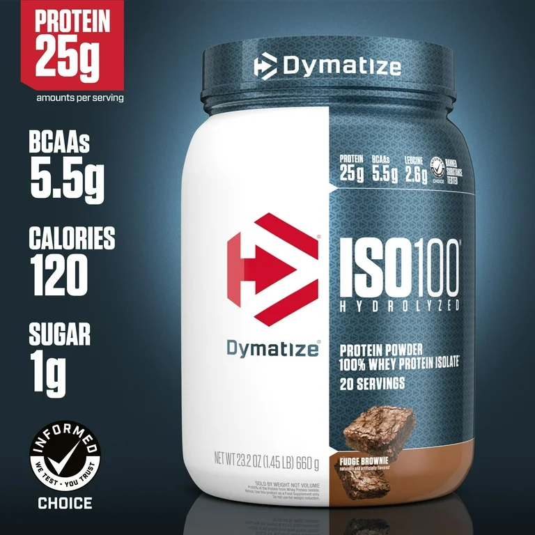 Dymatize ISO 100 932g Fudge Brownie — Powder view 2