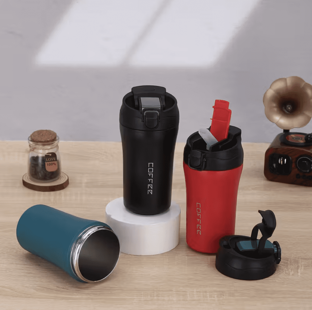 Roostevabast terasest termostass kõrre ja topeltkaanega 400ml must — Accessory view 8