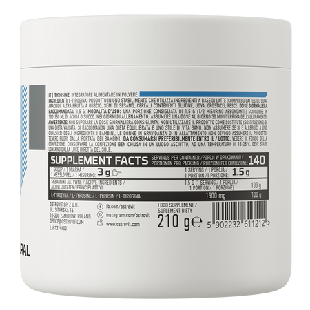 OstroVit Tyrosine 210g Naturaalne — Unflavored — Powder view 3