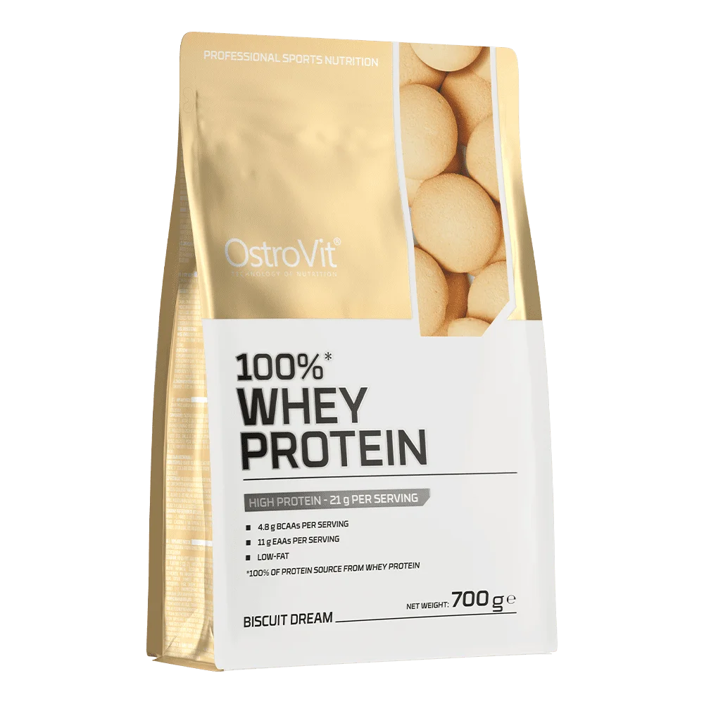 OstroVit 100% Whey Protein 700g Biskviidi unistus — Powder view 1