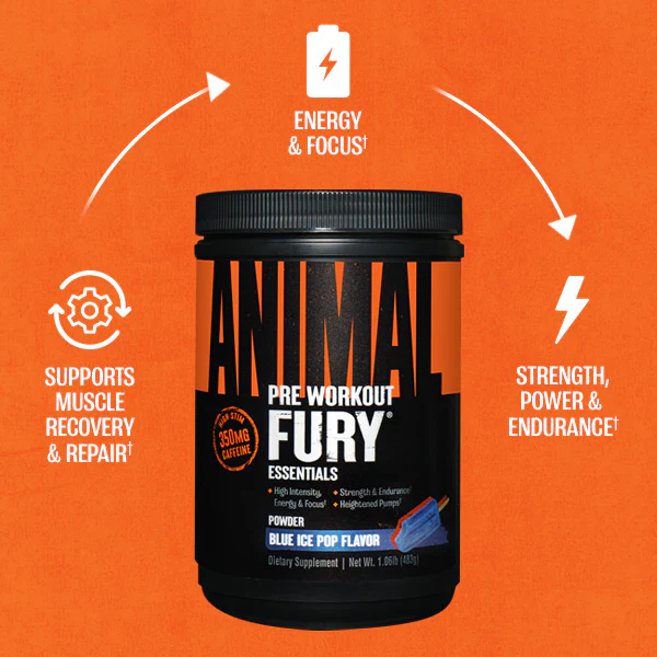 Universal Animal FURY 512g Roheline õun — Apple — Powder view 2