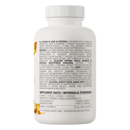 OstroVit Vitamin D3 5000 IU 250caps — Capsules view 2