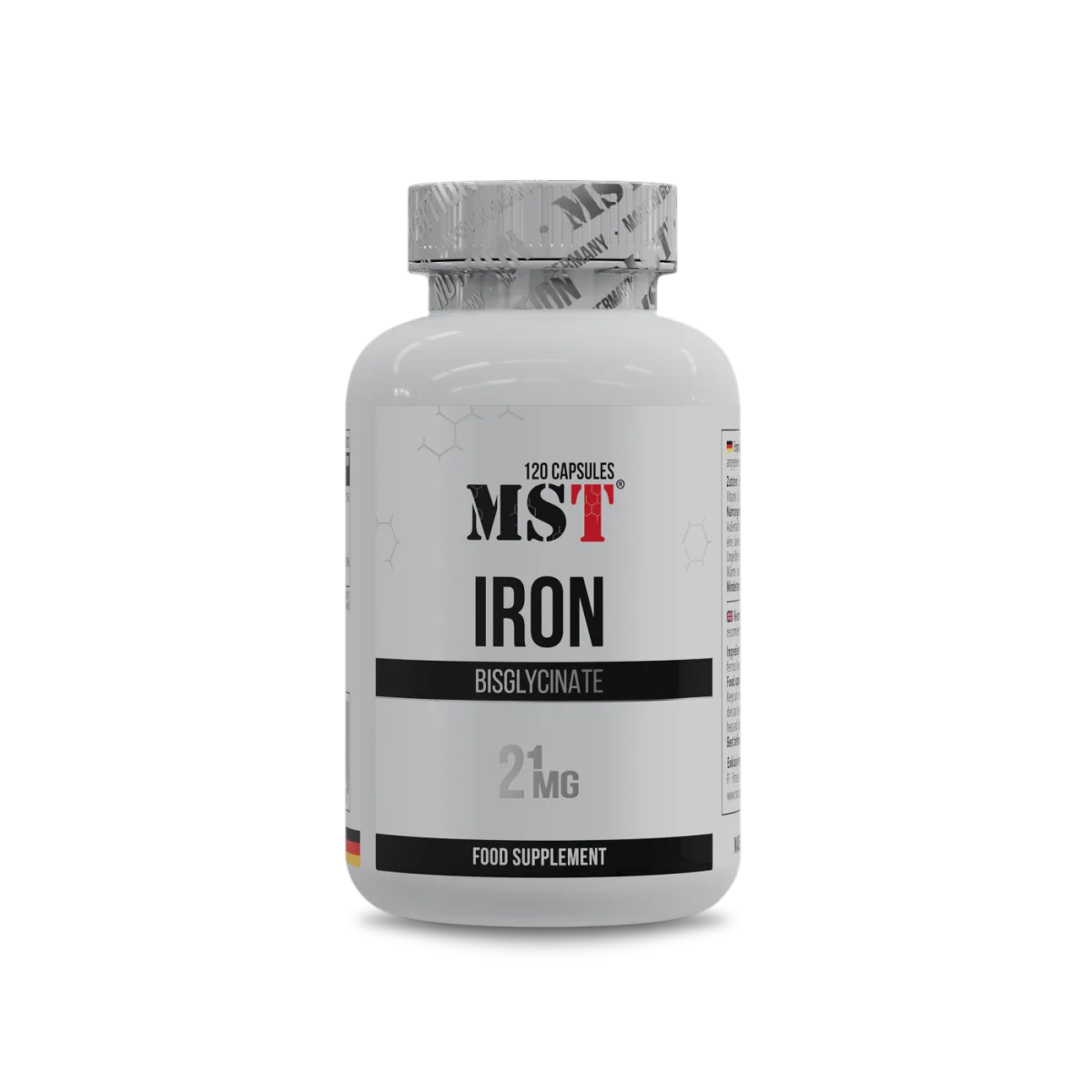 MST Iron bisglycinate 21mg 120caps — Capsules view 1