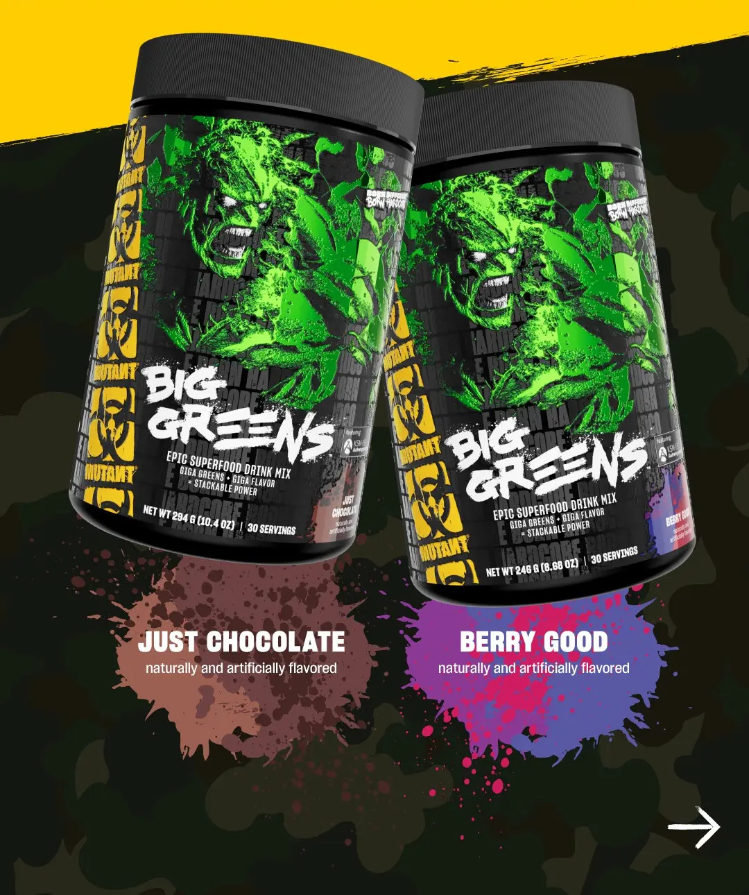 Mutant Big Greens 30serv Marja — Powder view 2