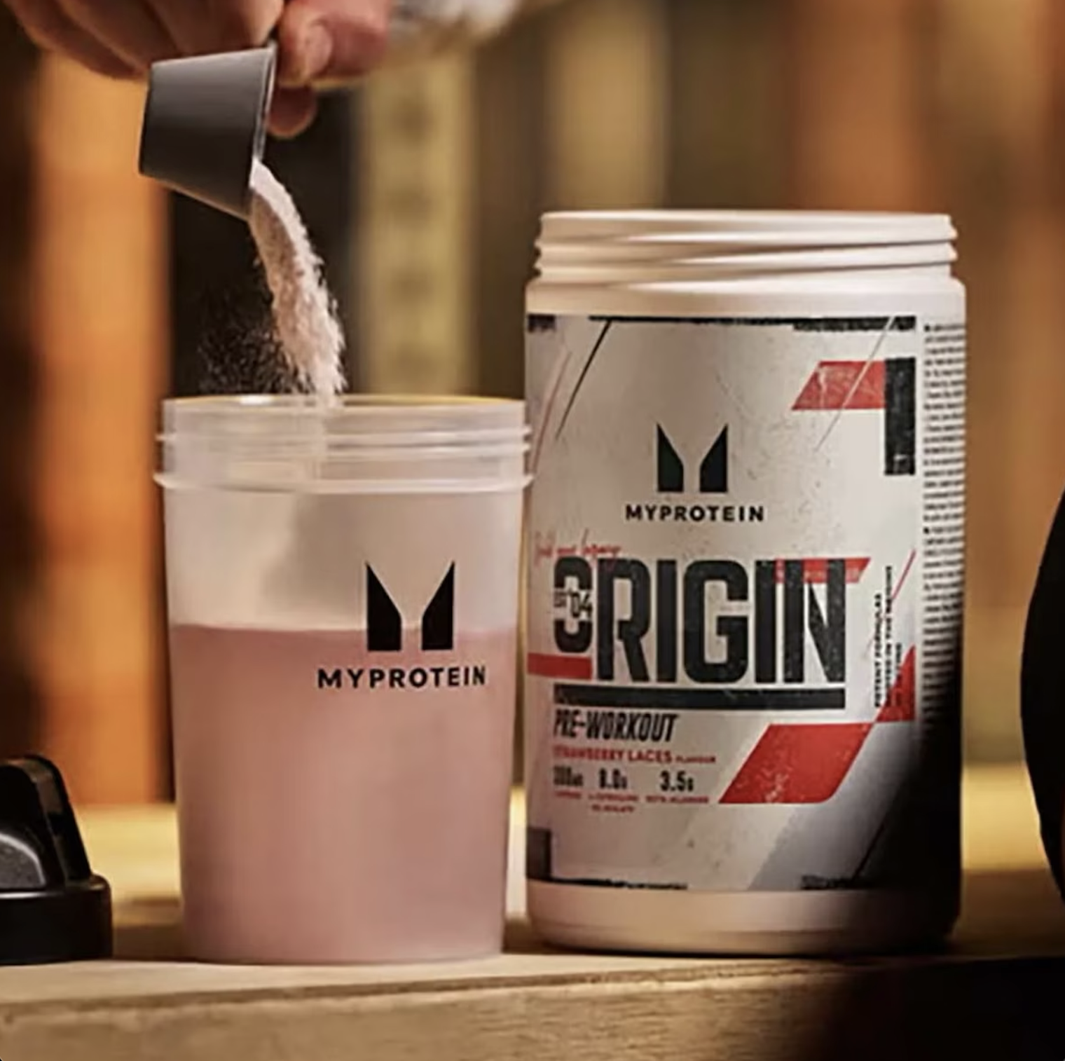 MyProtein Origin Pre-workout stim free 600g Kirss — Cherry — Powder view 2