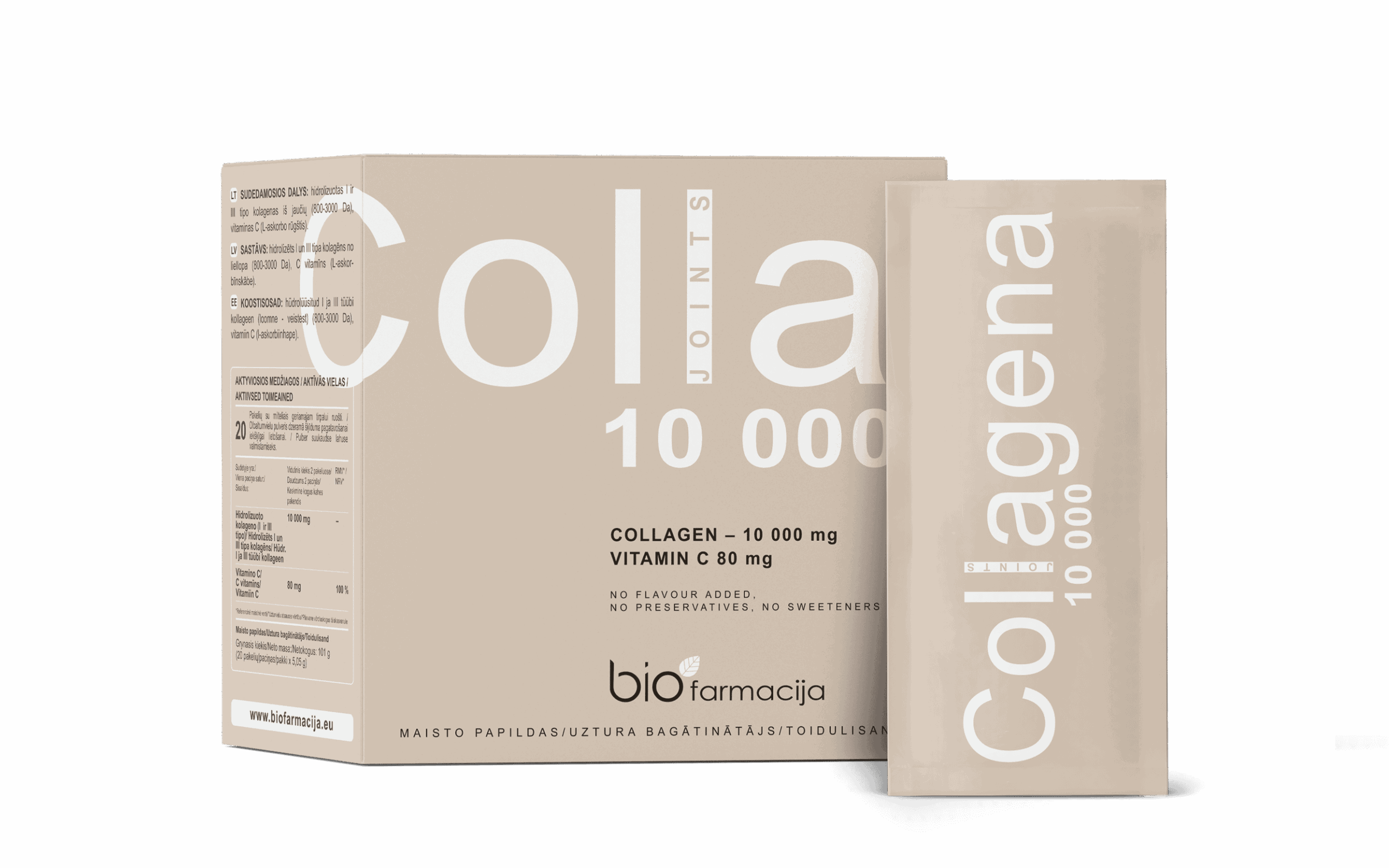 Collagena 10 000 Joints puhas kollageen liigestele, 20 pakki — Powder - product image