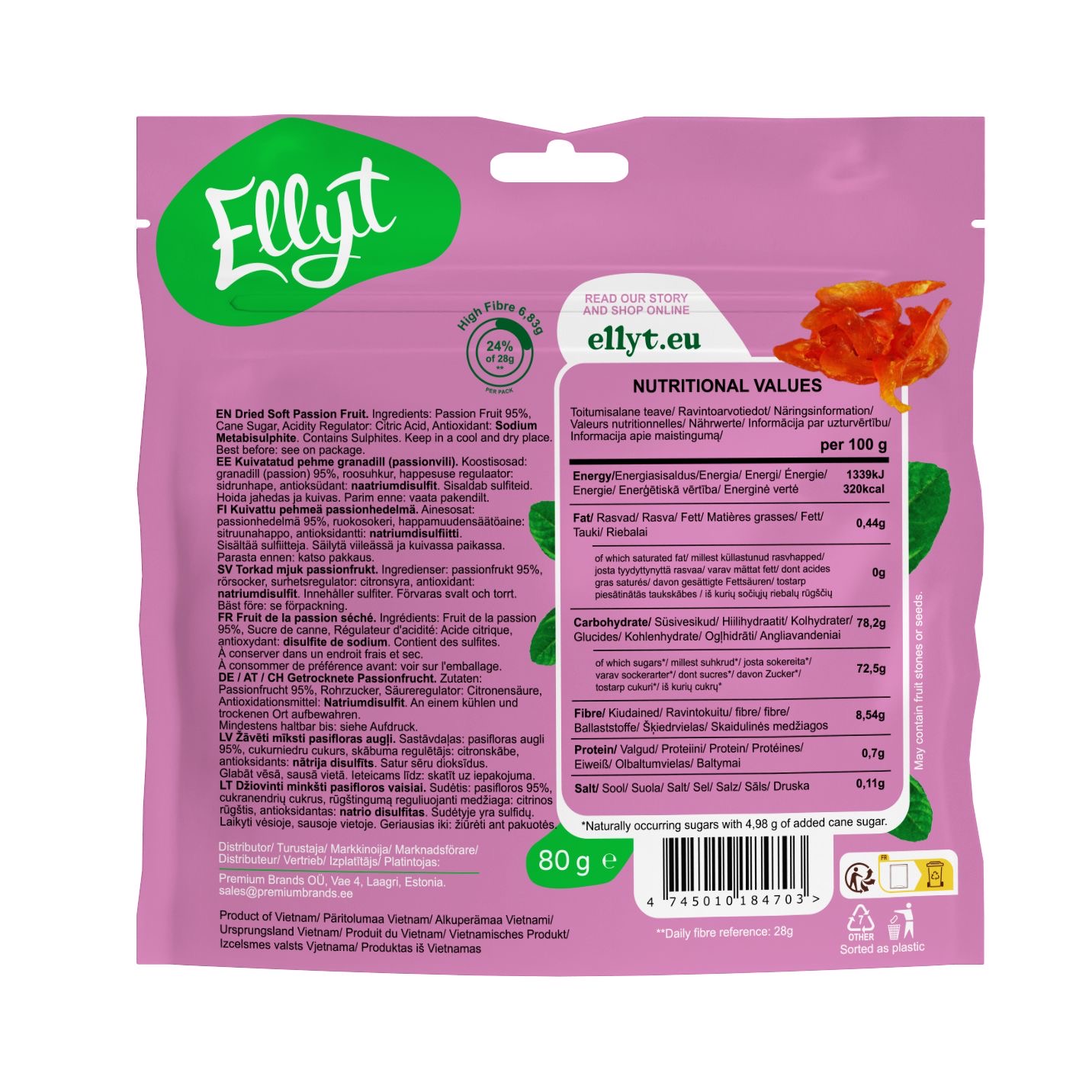 Pehme kuivatatud granadill (passionvili) 80g — Passion-Fruit — Snack view 3