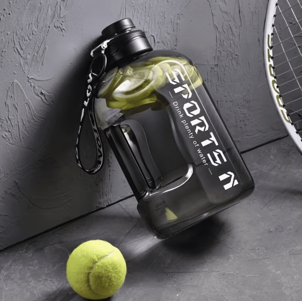 Large Sports Water Bottle 1700ml with Straw Pink (Roosa) TM — Accessory view 4