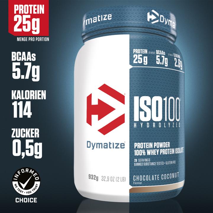 Dymatize ISO 100 932g Šokolaadikookos — Kokoss Sokolade — Powder view 2