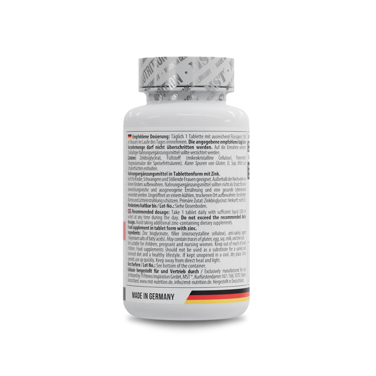 MST Zinc Chelate Bisglycinate 180tabs — Capsules view 3