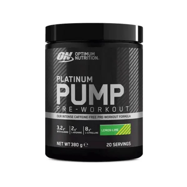 Optimim Nutrition Platinum Pump Pre-workout 380g Sidrun-laim — Lemon — Powder - image 1 of 2