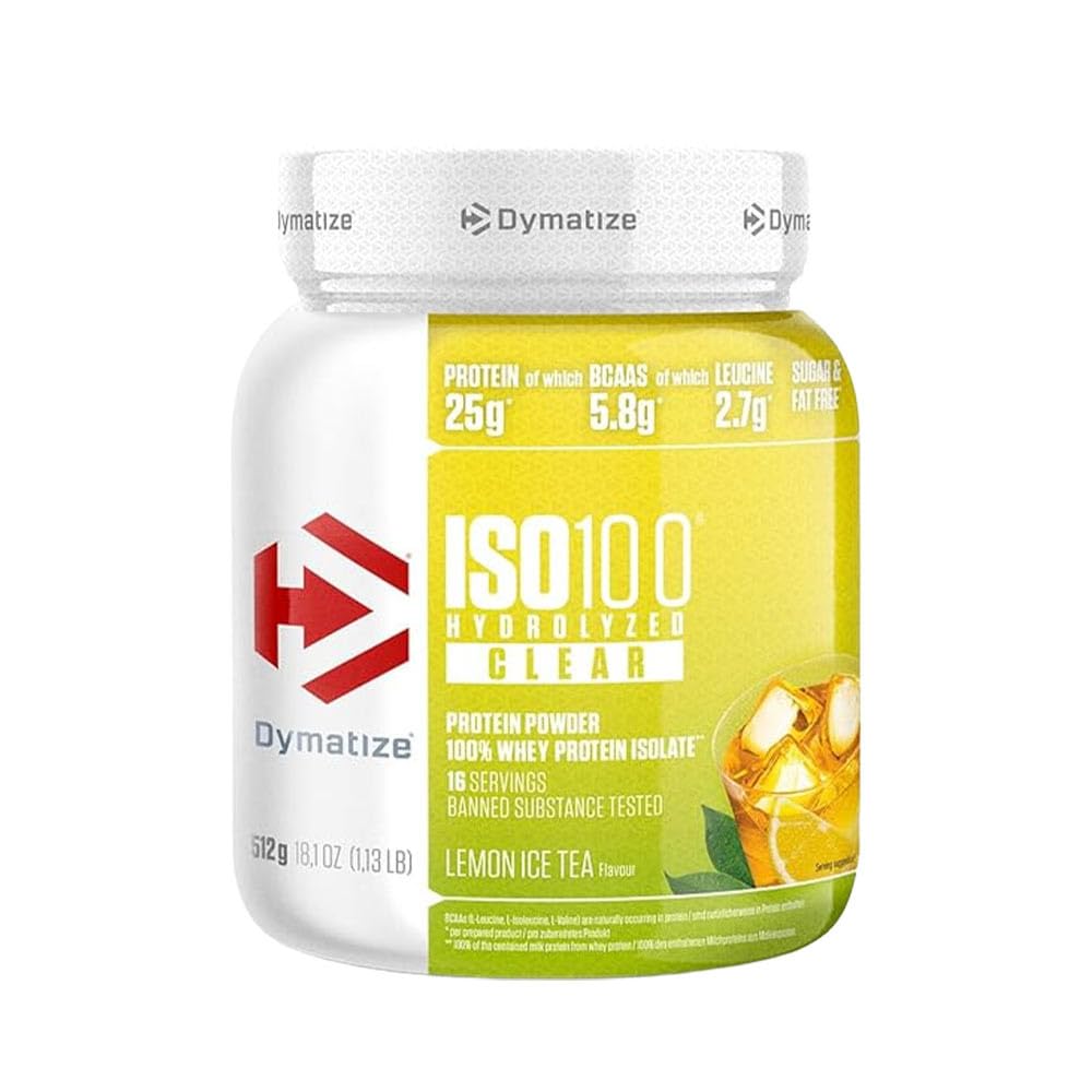 Dymatize ISO 100 Hydrolyzed clear whey protein 512g Sidrunijäätee