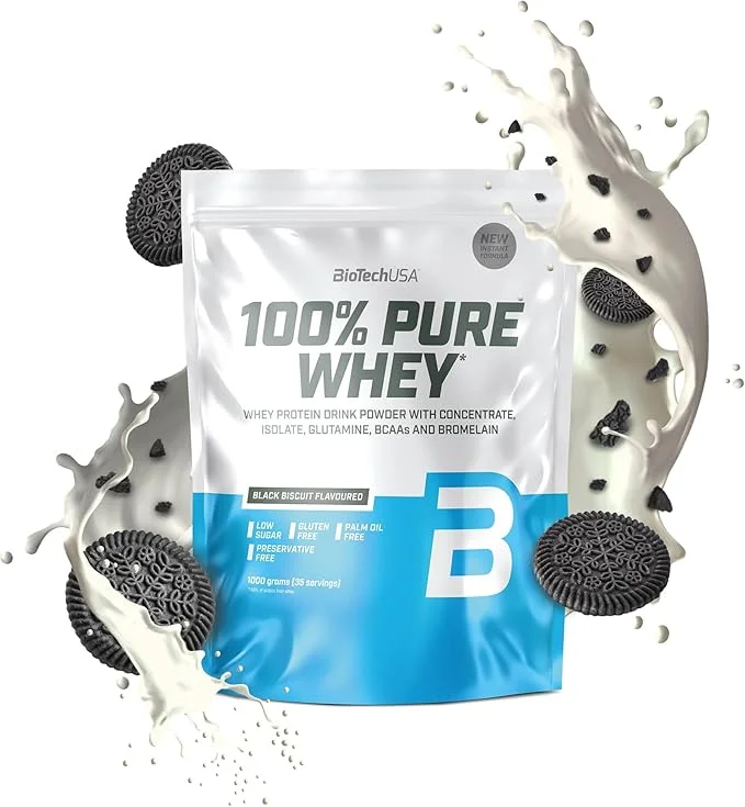 BIOTECHUSA 100% Pure Whey 454g Must biskviit