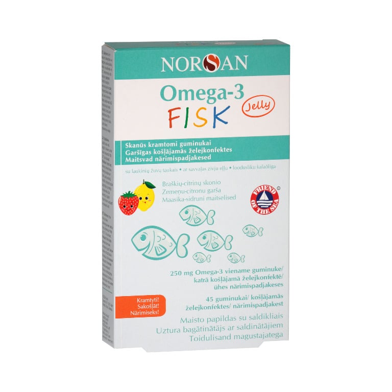 Omega-3 FISK Jelly, želatiinist närimispadjakesed 45 või 120 tk. — Capsules view 2