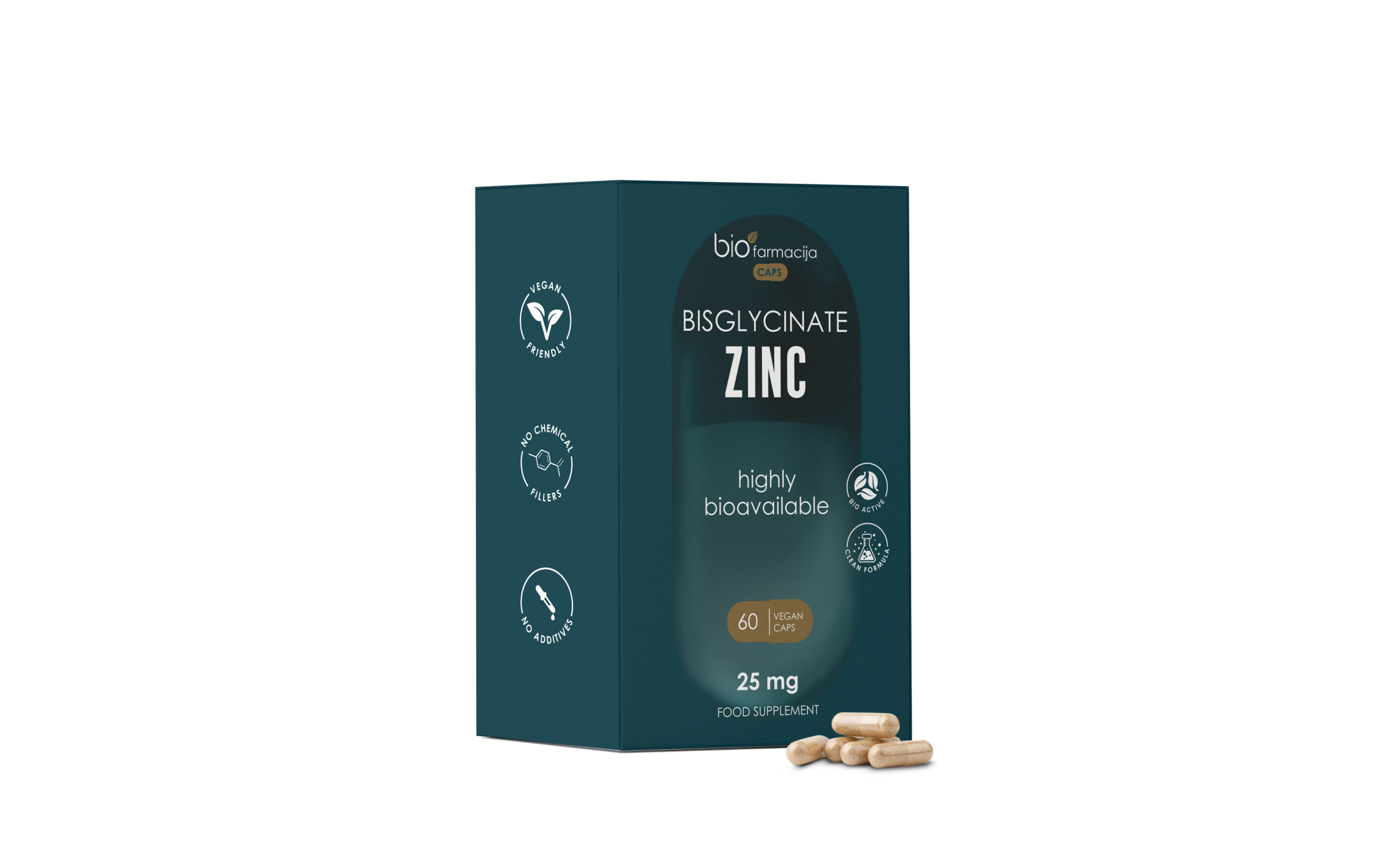 UUS! CAPS BISGLYCINATE ZINC tsinkdiglütsinaat, 30 kapslit — Capsules - product image