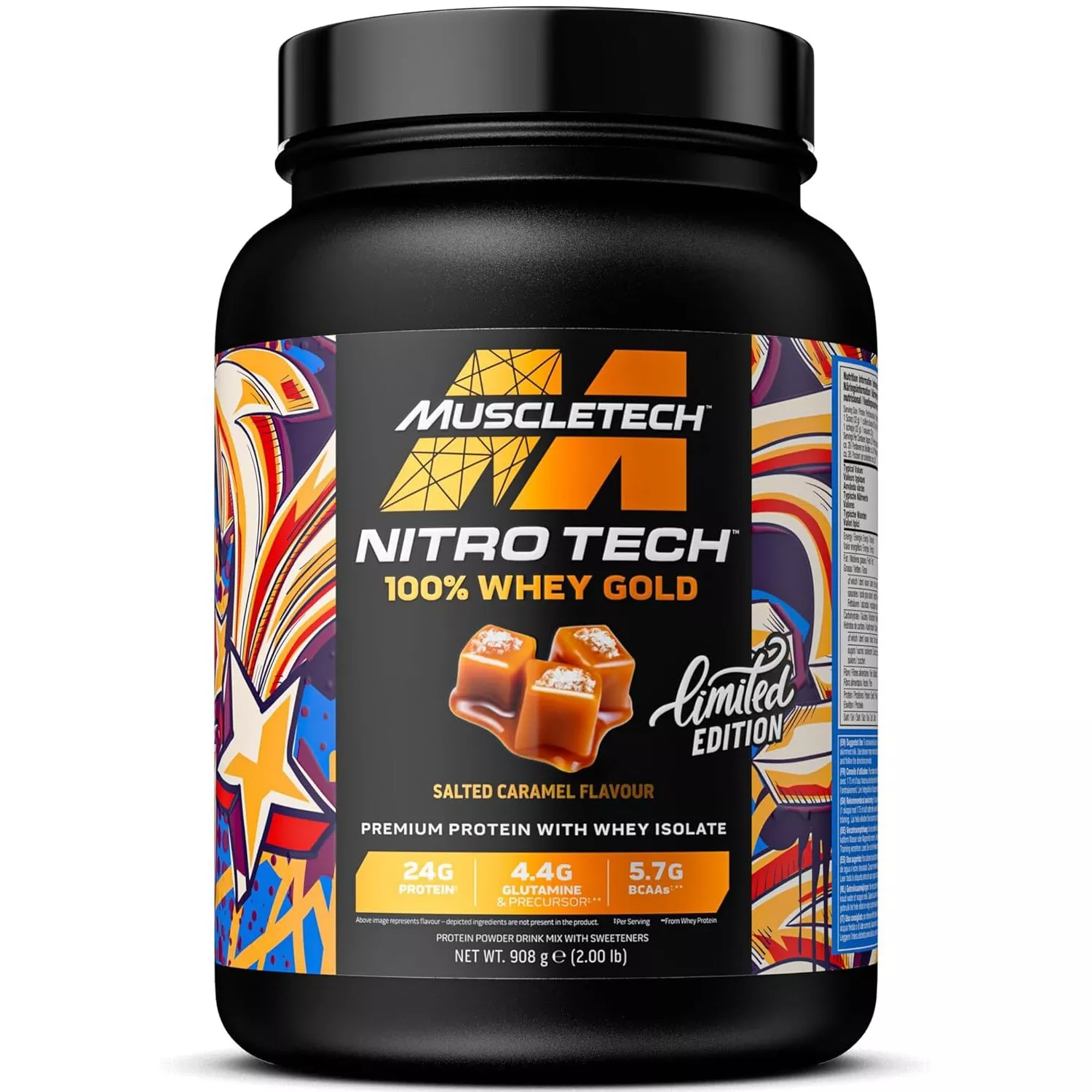 MuscleTech Nitro Tech 100% Whey Gold 908g Soolatud karamell — Caramel — Powder - image 1 of 2