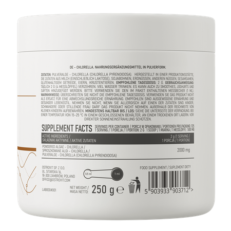 OstroVit Chlorella 250g — Unflavored — Powder view 3