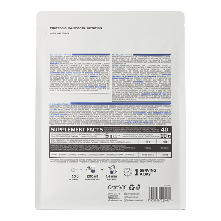 OstroVit Collagen + Vitamin C 400g Must sõstar — Currant — Powder view 2