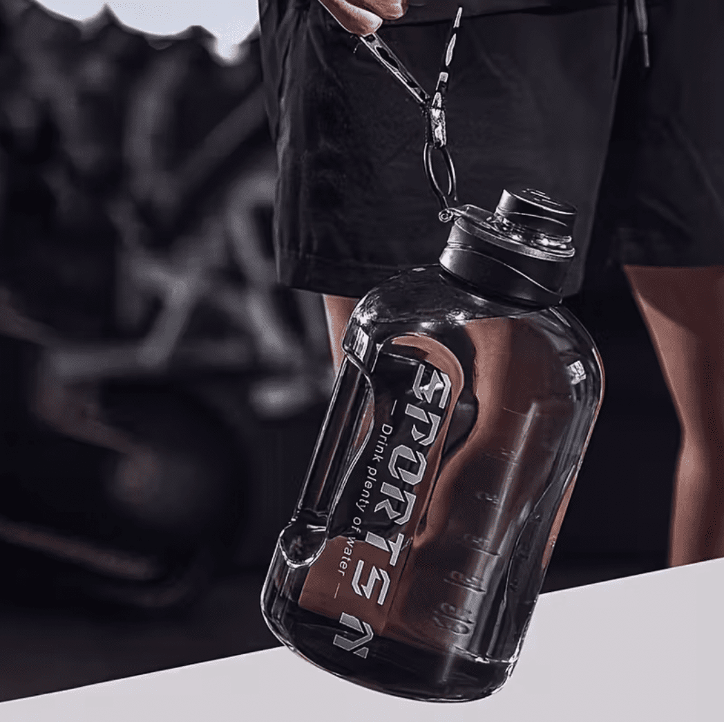 Large Sports Water Bottle 1700ml with Straw Pink (Roosa) TM — Accessory view 3