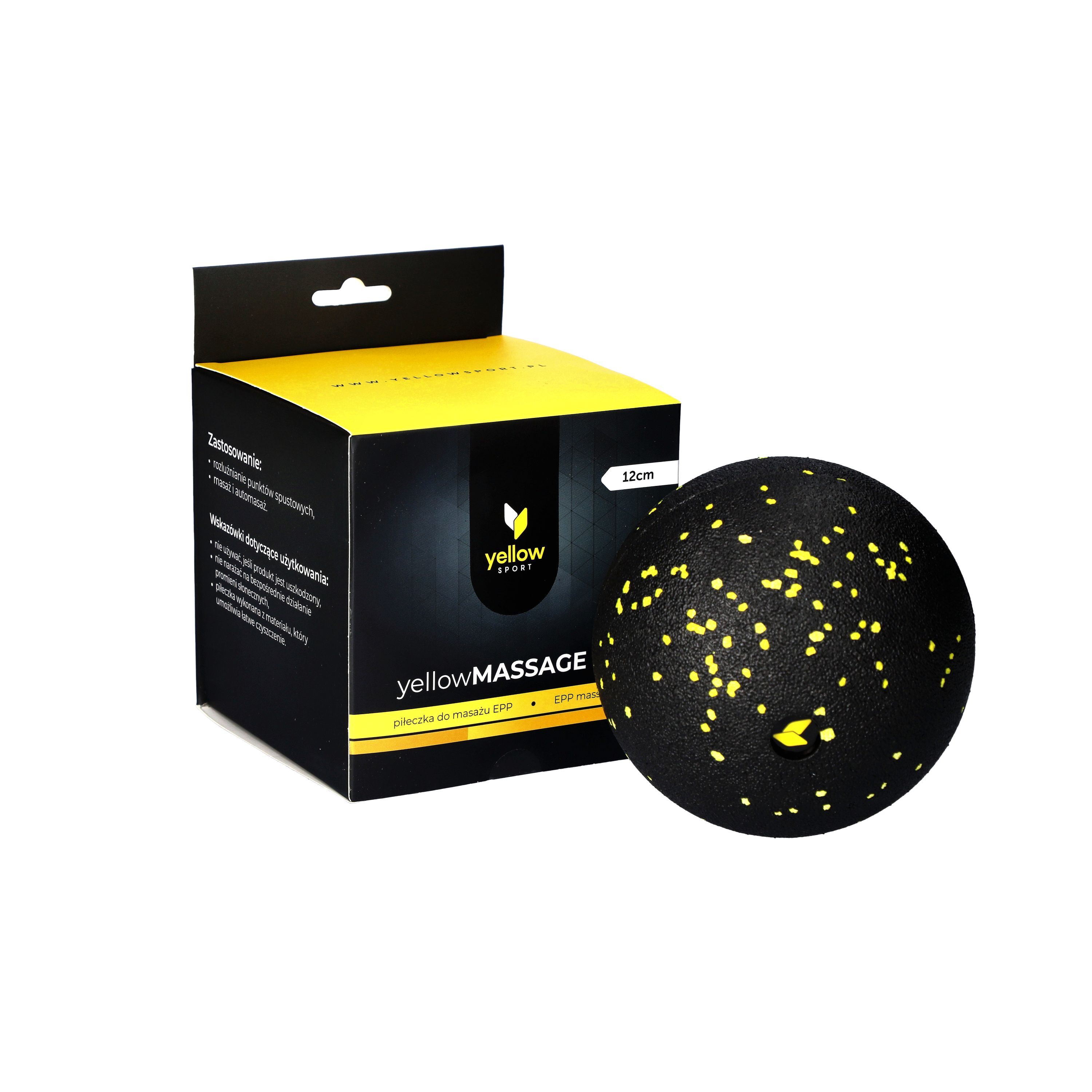 Massaažipall Yellow Sport 12 cm must/kollane view 2