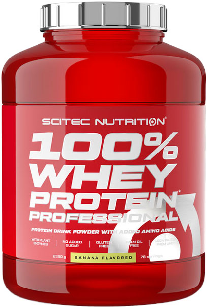Scitec 100% Whey Protein Professional 2350g Banaan