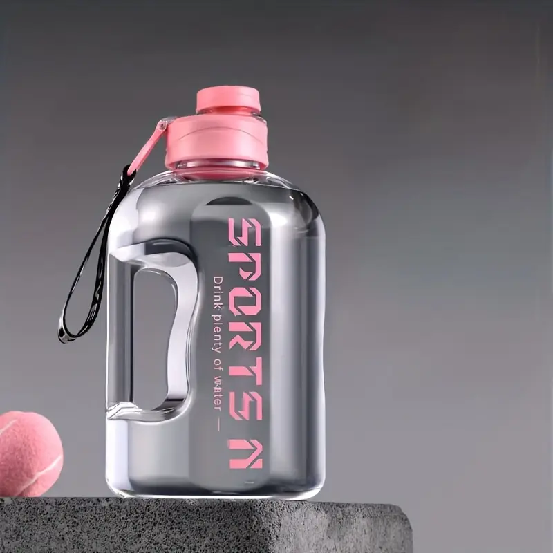Large Sports Water Bottle 1700ml with Straw Pink (Roosa) TM