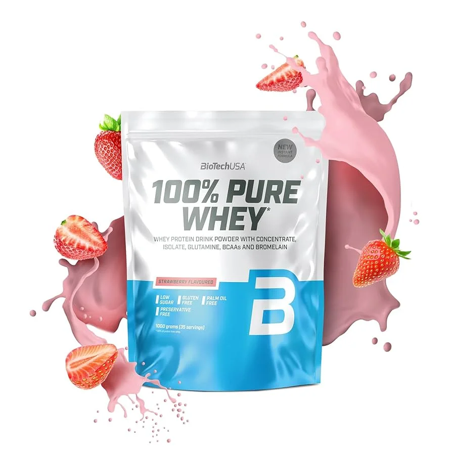 BIOTECHUSA 100% PURE WHEY 454g Maasikas