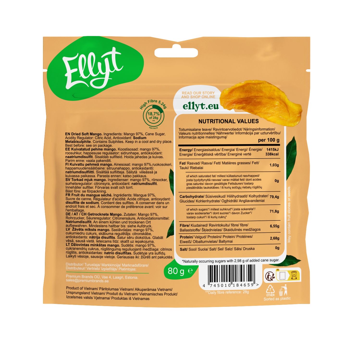 Pehme kuivatatud mango 80 g — Mango — Snack view 3