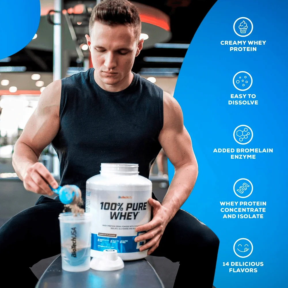 BIOTECHUSA 100% Pure Whey 2270g Karamell cappuccino — Caramel Cappuccino — Powder view 2