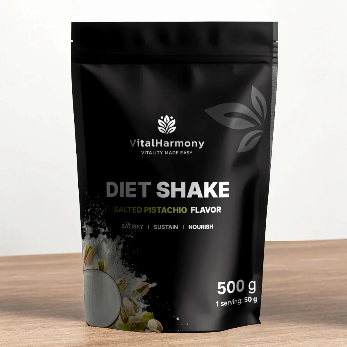 VitalHarmony Diet Shake 500g Soolatud pistaatsiapähkel — Powder - product image