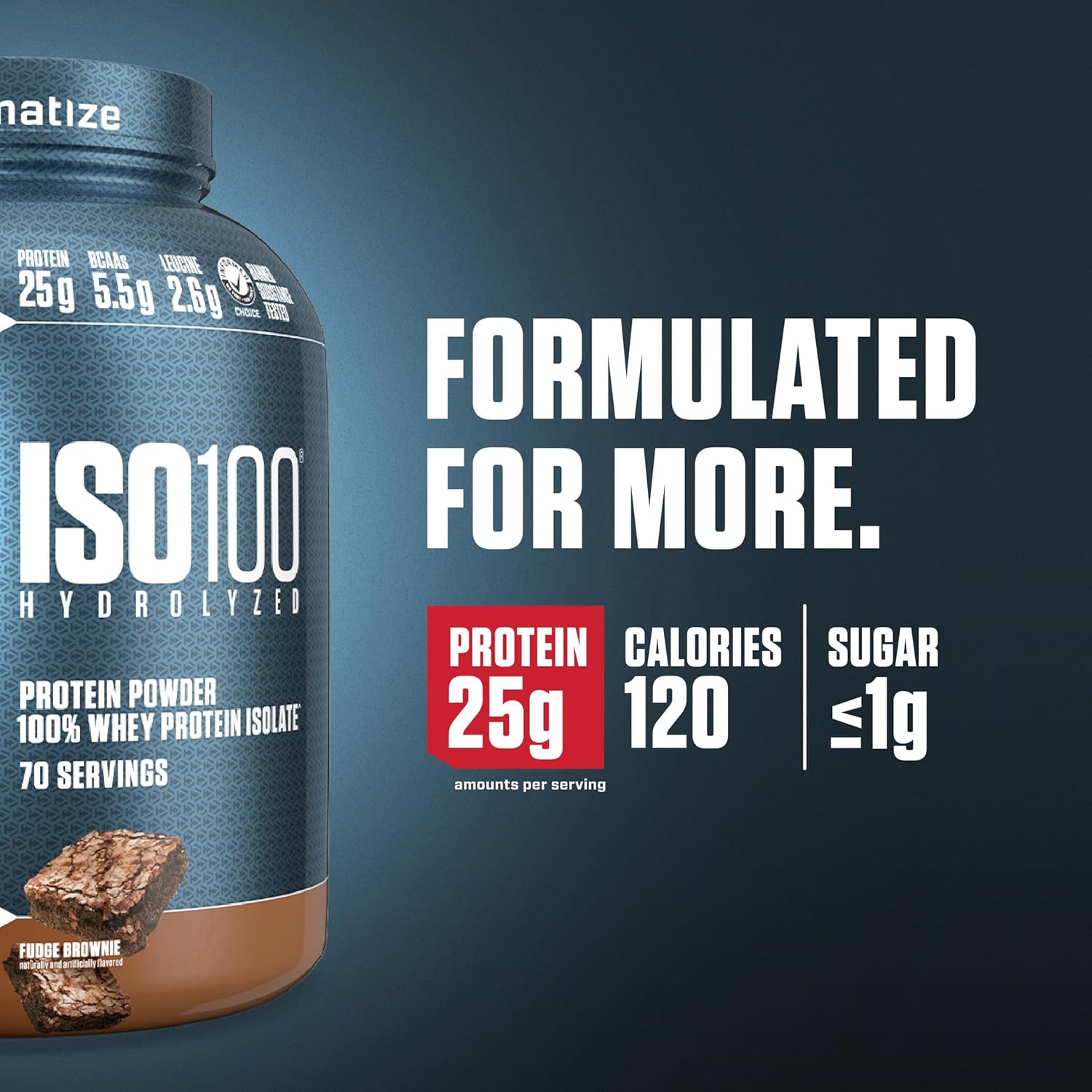 Dymatize ISO 100 2.2kg Fudge Brownie — Powder view 2