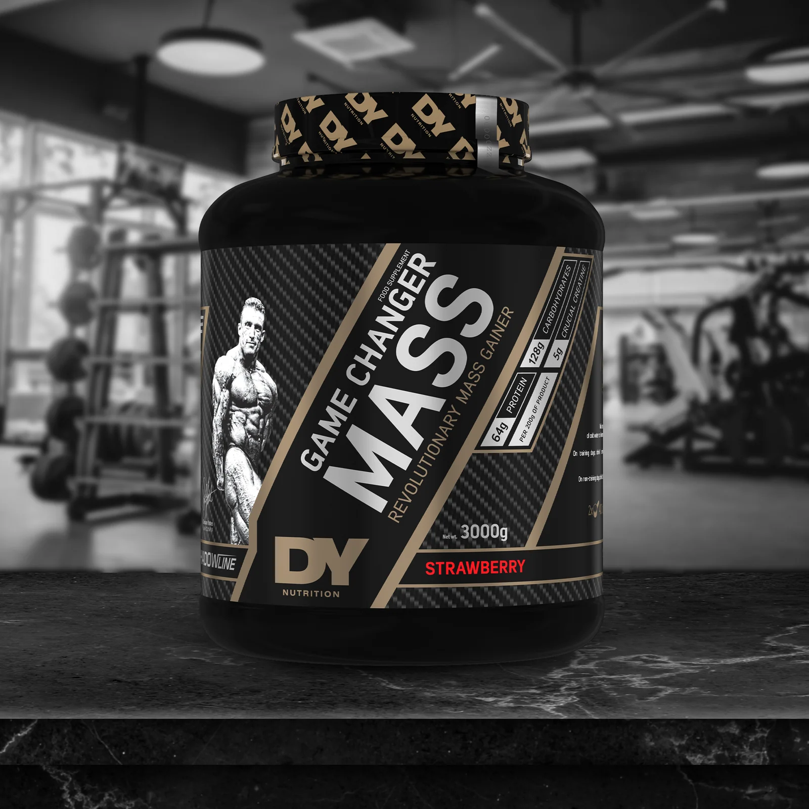 DY Mass Gainer Game Changer Mass 3kg Maasikas-banaan — Strawberry view 2