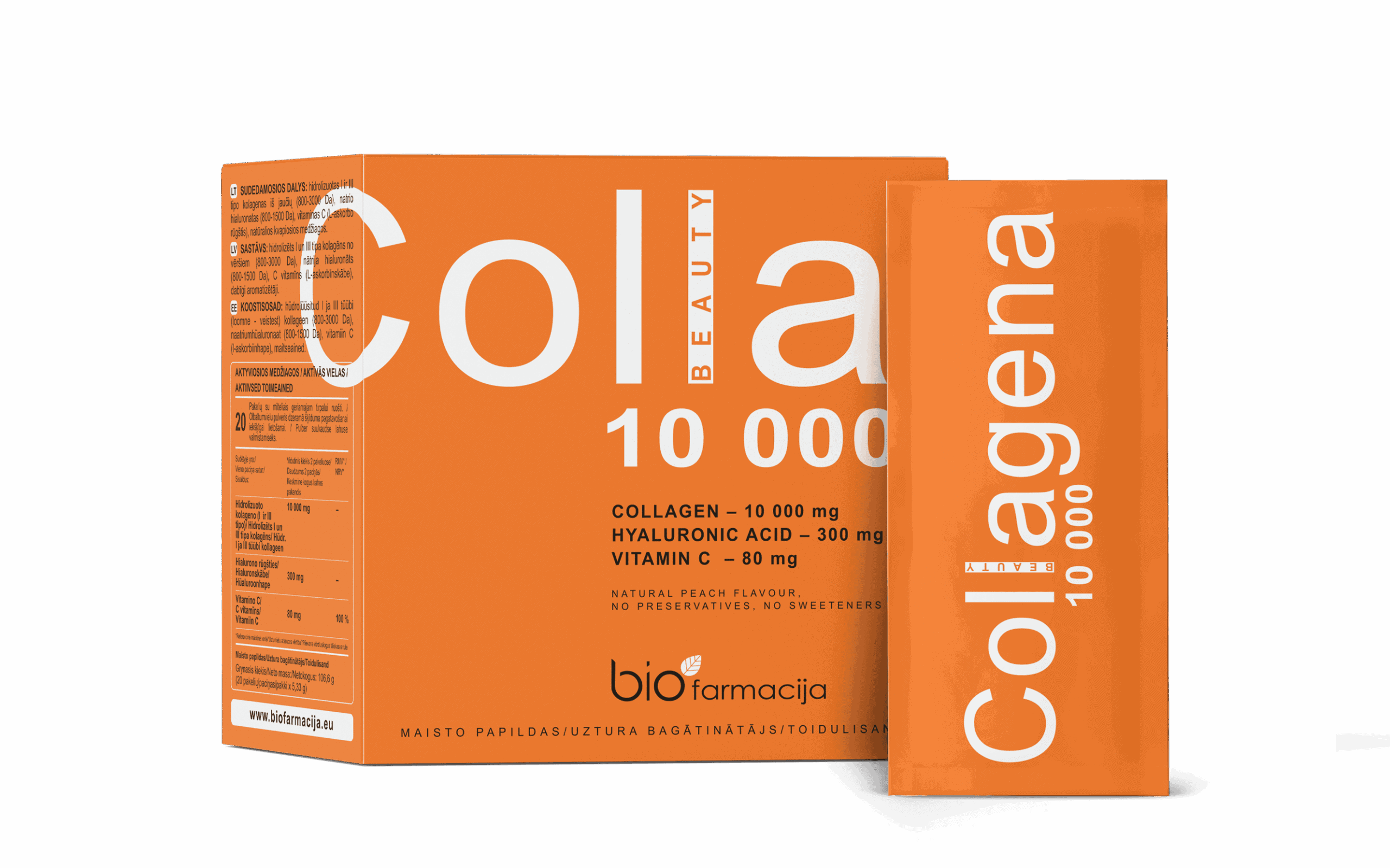 Collagena 10 000 Beauty puhas kollageen nahale, 20 pakki — Powder - product image