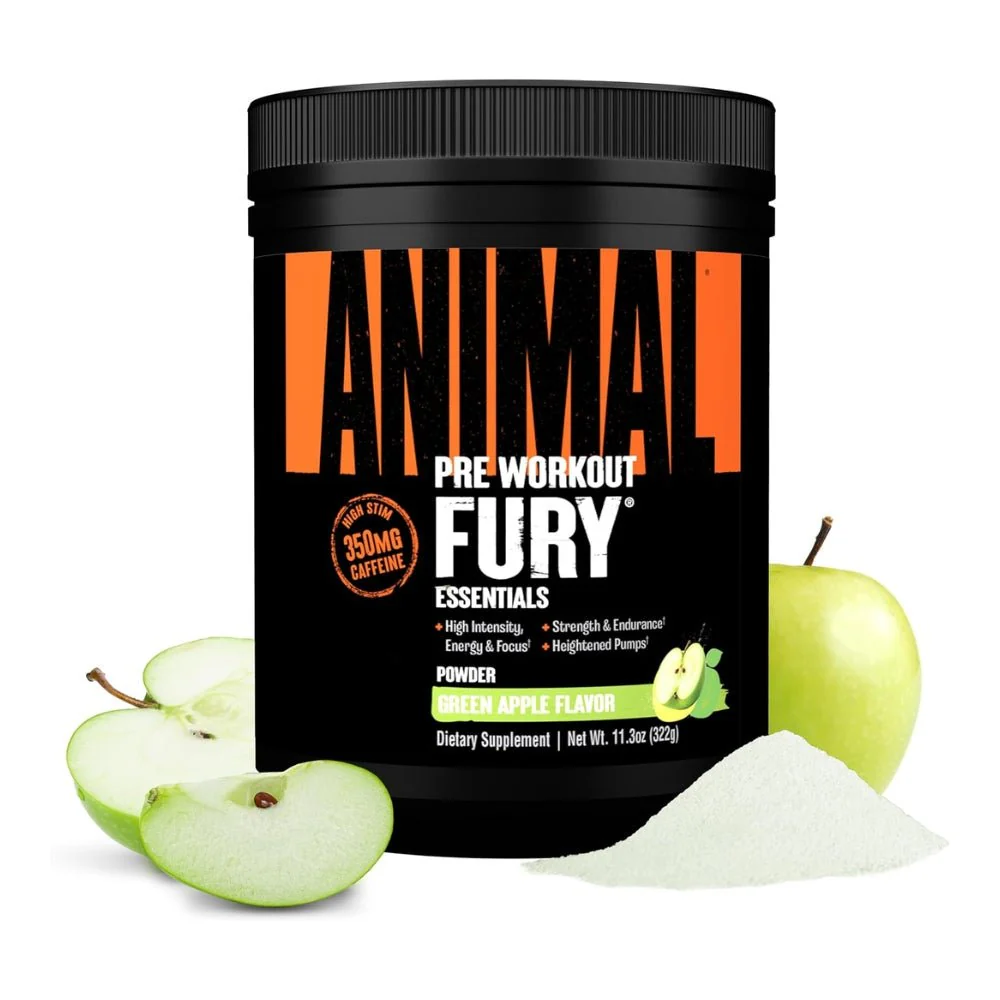 Universal Animal FURY 322g Roheline õun — Apple — Powder view 1