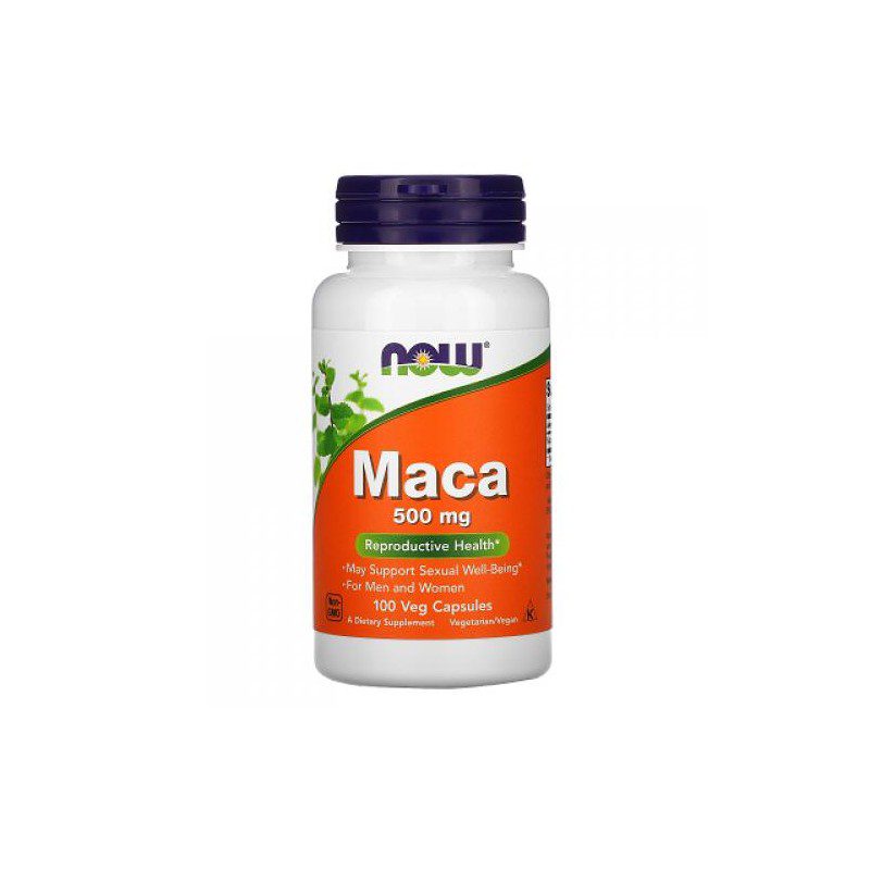 NOW Maca 500mg 100 veg. caps. — Capsules view 1