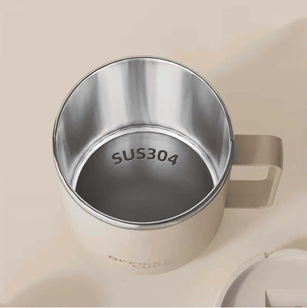Stiilne roostevabast terasest termostass kaanega, kontorisse 500ml valge — Accessory view 5
