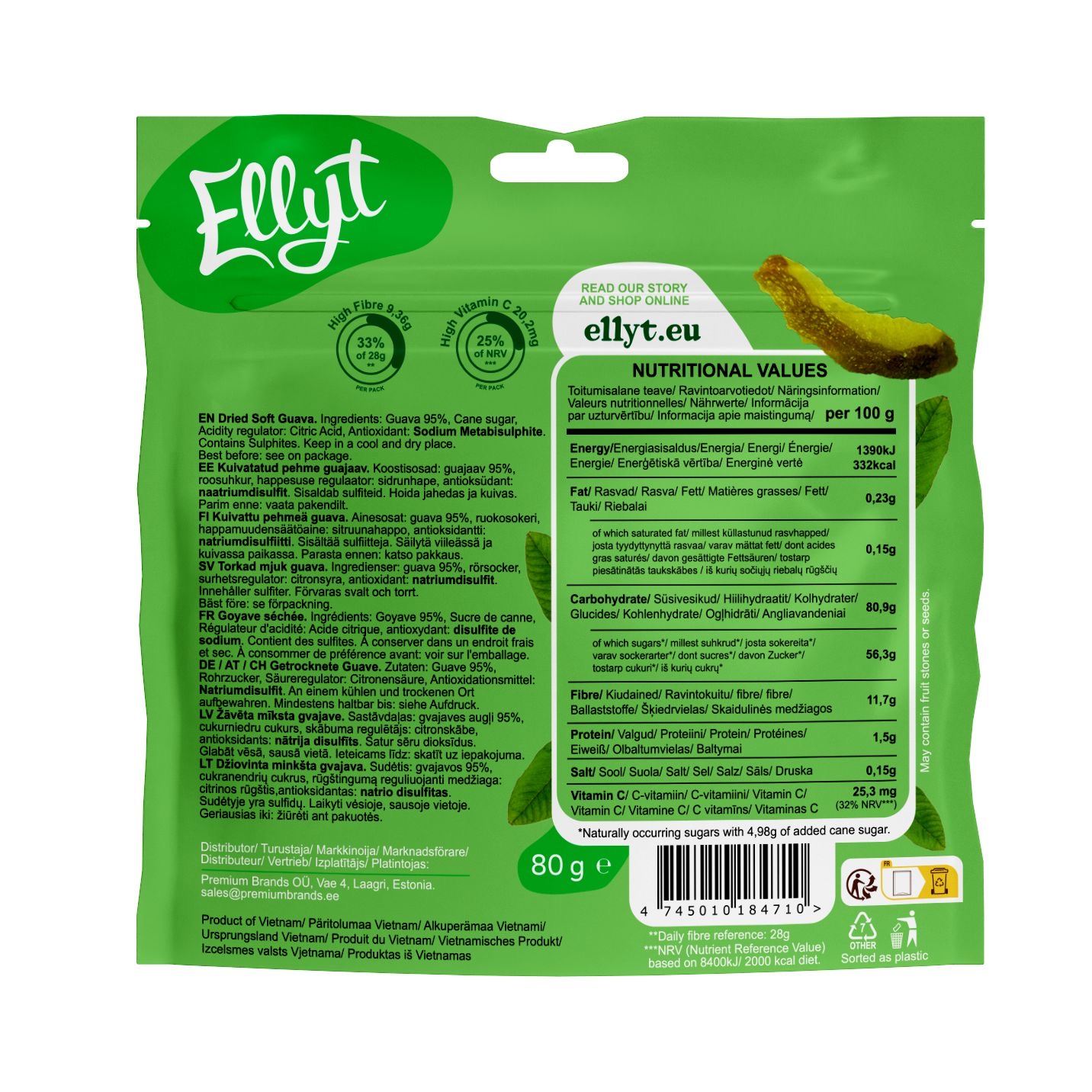 Pehme kuivatatud guajaav (guava) 80g — Snack view 2