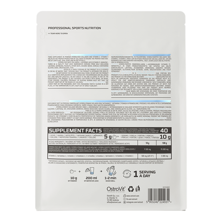 OstroVit Collagen + Vitamin C 400g Virsik — Peach — Powder view 2