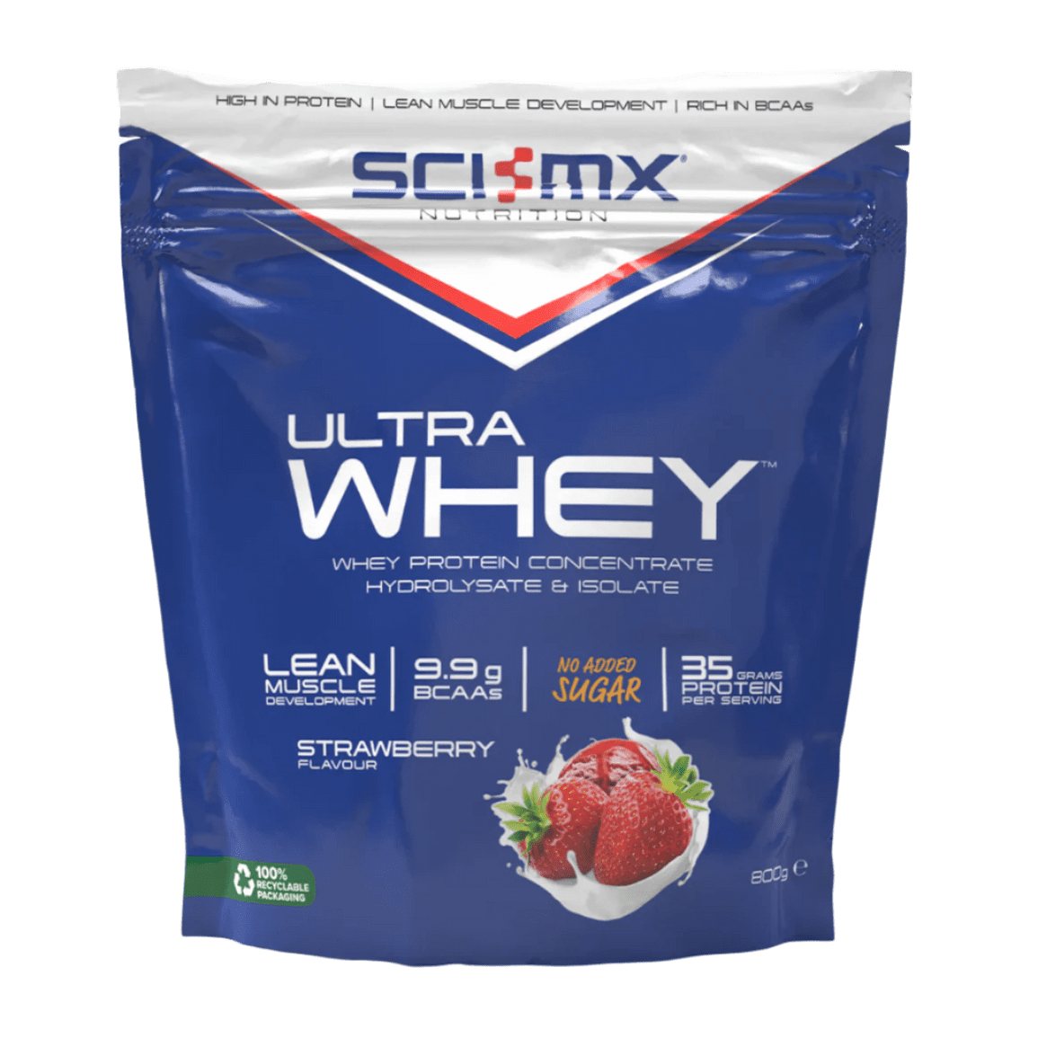 Sci-Mx Ultra Whey 2kg Maasikas — Strawberry — Powder - image 1 of 2