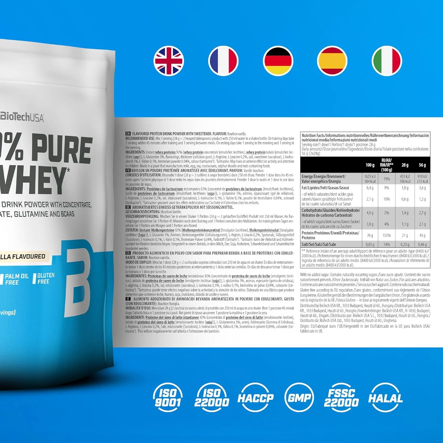 BioTechUSA 100% Pure Whey - Soolatud karamell — Caramel — Powder view 3