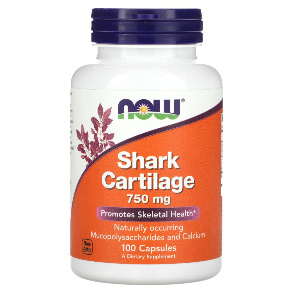 NOW Shark Cartilage 750mg 100caps — Capsules view 1