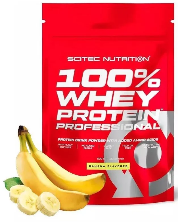 Scitec 100% Whey Protein Professional 500g Banaan — Banana — Powder - image 1 of 2