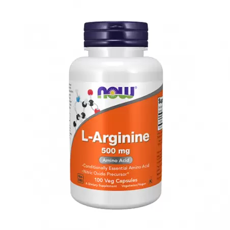 NOW L-Arginine 500mg 100 veg. caps. — Capsules - image 1 of 2