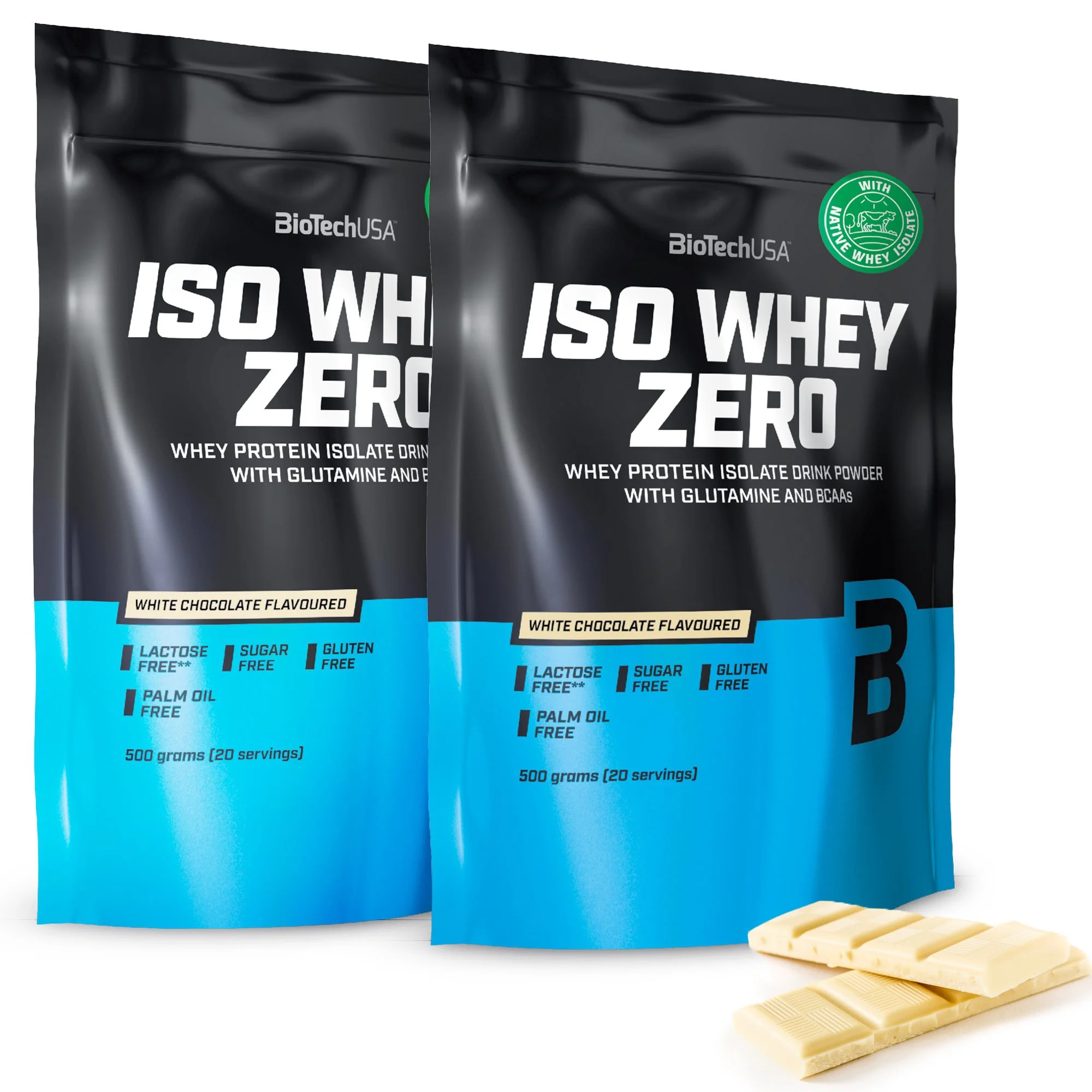 BIOTECHUSA ISO WHEY ZERO 500g Valge šokolaad — Chocolate — Powder - image 1 of 2