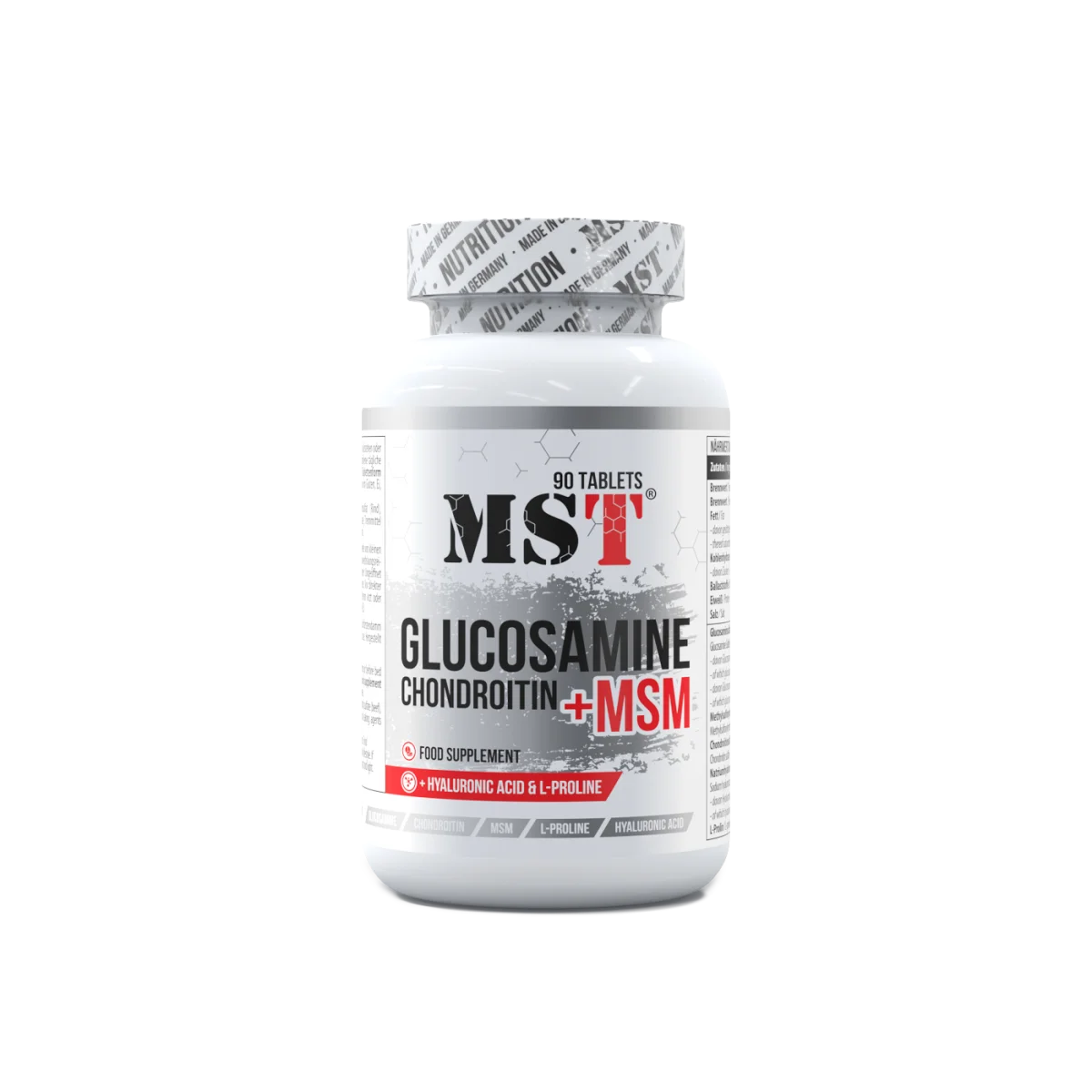MST Chondroitin Glucosamine MSM + HA 90tabs — Tabs view 1