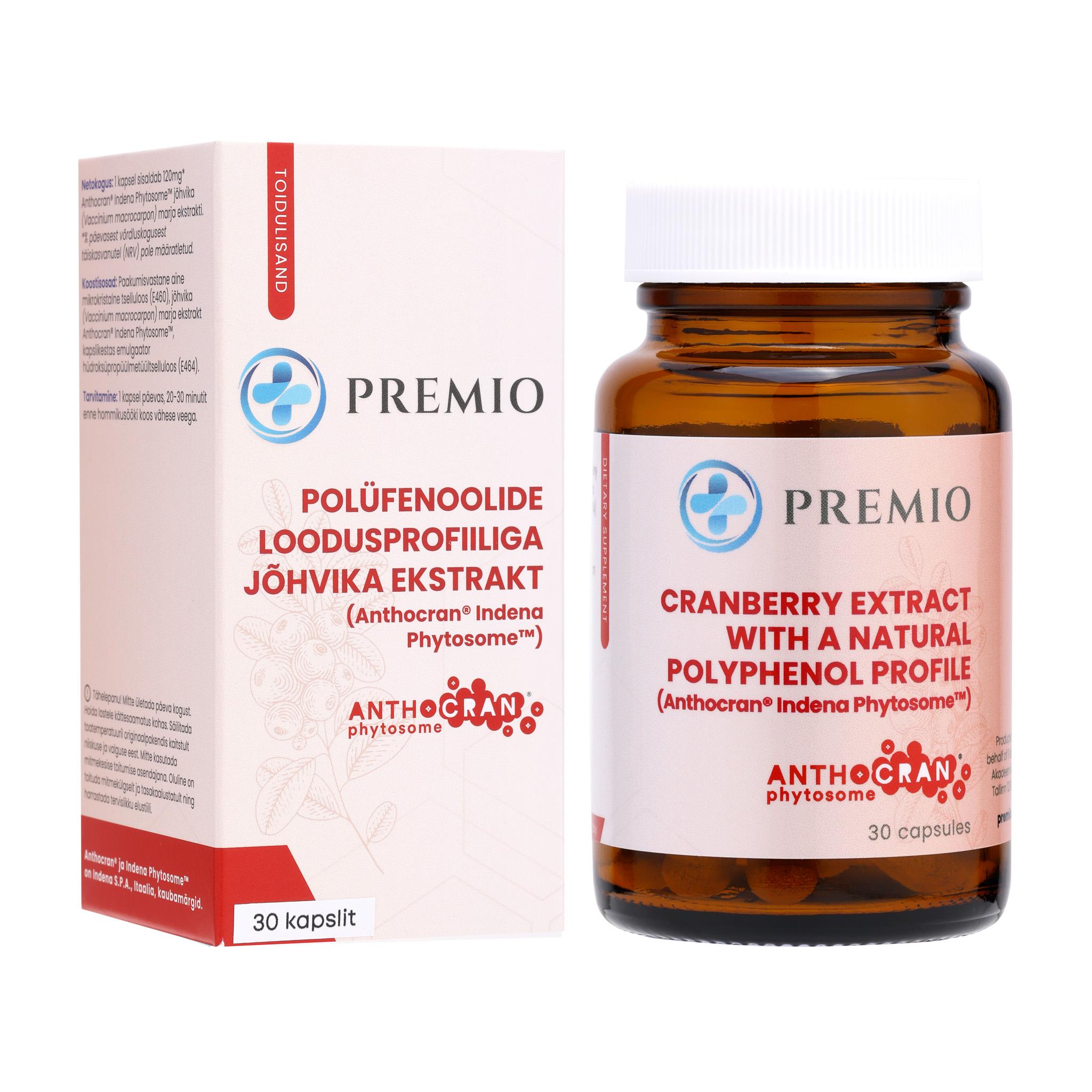 PREMIO® polüfenoolide loodusprofiiliga jõhvika ekstrakt (Anthocran® Indena Phytosome™) view 2