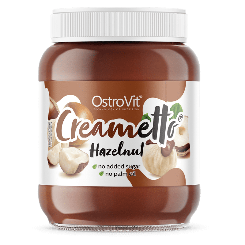 OstroVit Creametto 350g Sarapuupähkel — Hazelnut — Spread view 1